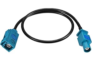 Bingfu Fakra Z Female to Male Vehicle Antenna Extension Cable 30cm 12 inch for Car Stereo Android Head Unit GPS Navigation FM AM Radio Sirius XM Satellite Radio 4G LTE TEL Telematics Bluetooth Module