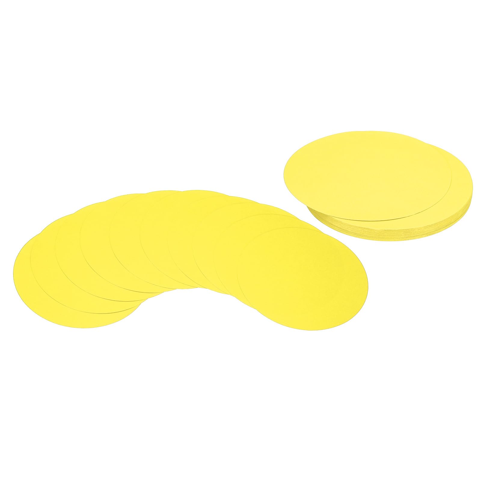 PATIKIL 7inch Circle Card Stock, 36Pcs Round Shape Cutouts Paper Thick Cardstock Coaster for DIY Craft Projects Classroom Bulletin Board Decor, Yellow