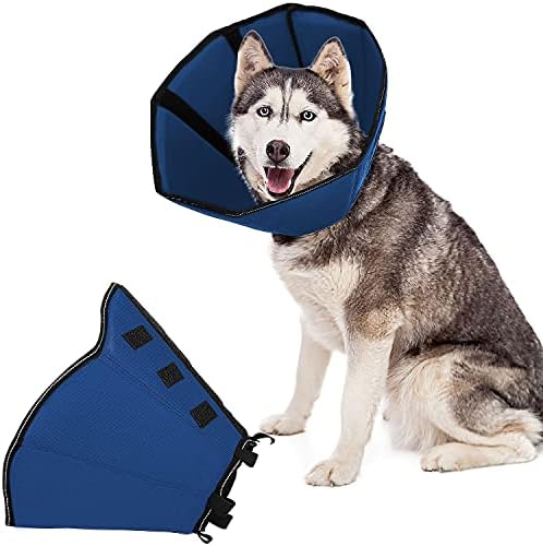 Soft Fabric Cat Recovery Cone - Adjustable Pet Protective Collar After Surgery