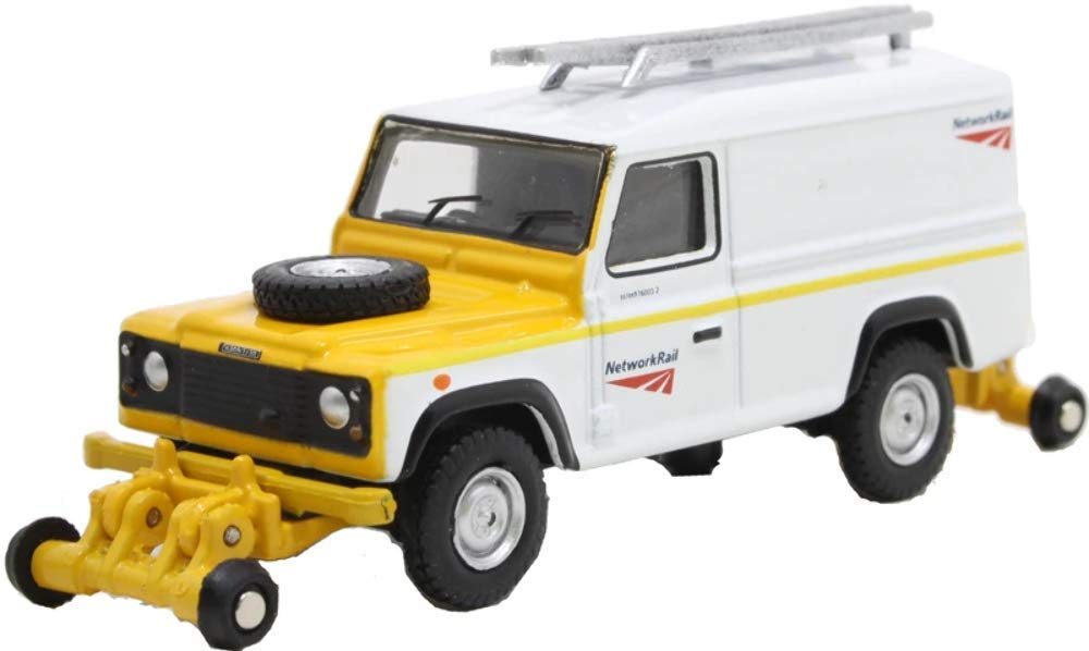 Oxford Rail 76ROR002B Rail Road Land Rover Defender Network Rail OO Gauge
