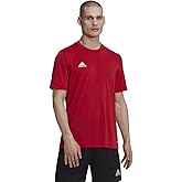 adidas Men's Entrada 22 Poly Tee (as1, Alpha, s, Regular, Regular, Team Power Red, Small)