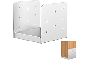 SPACEEUP 6x6 Post Base, Internal 5.5" x 5.5" Post Anchor 1PCS Adjustable Post Base Stainless Steel Concrete Post Anchor for Pavilion Deck Railing Support Decorative Anchor Plate