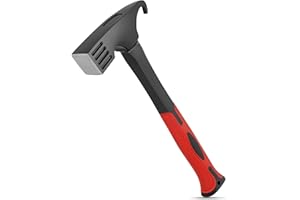 DESHIL OutdoorPro Camping Hammer with Tent Stake Remover - 10.8" Heavy Duty Multifunctional Steel Mallet Tool, Ergonomic Rubber Grip Handle for Camping Gear & Survival Kits