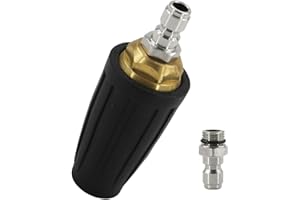 HIMAWEEK Pressure Washer Tips Turbo Nozzle Pressure Washer 4000 PSI Max Rotating Pressure Washer Nozzle with 1/4'' Quick Connect for Cleaning Brick，Concrete, and Vinyl Surfaces，4.0 GPM 4.0 Orifice.