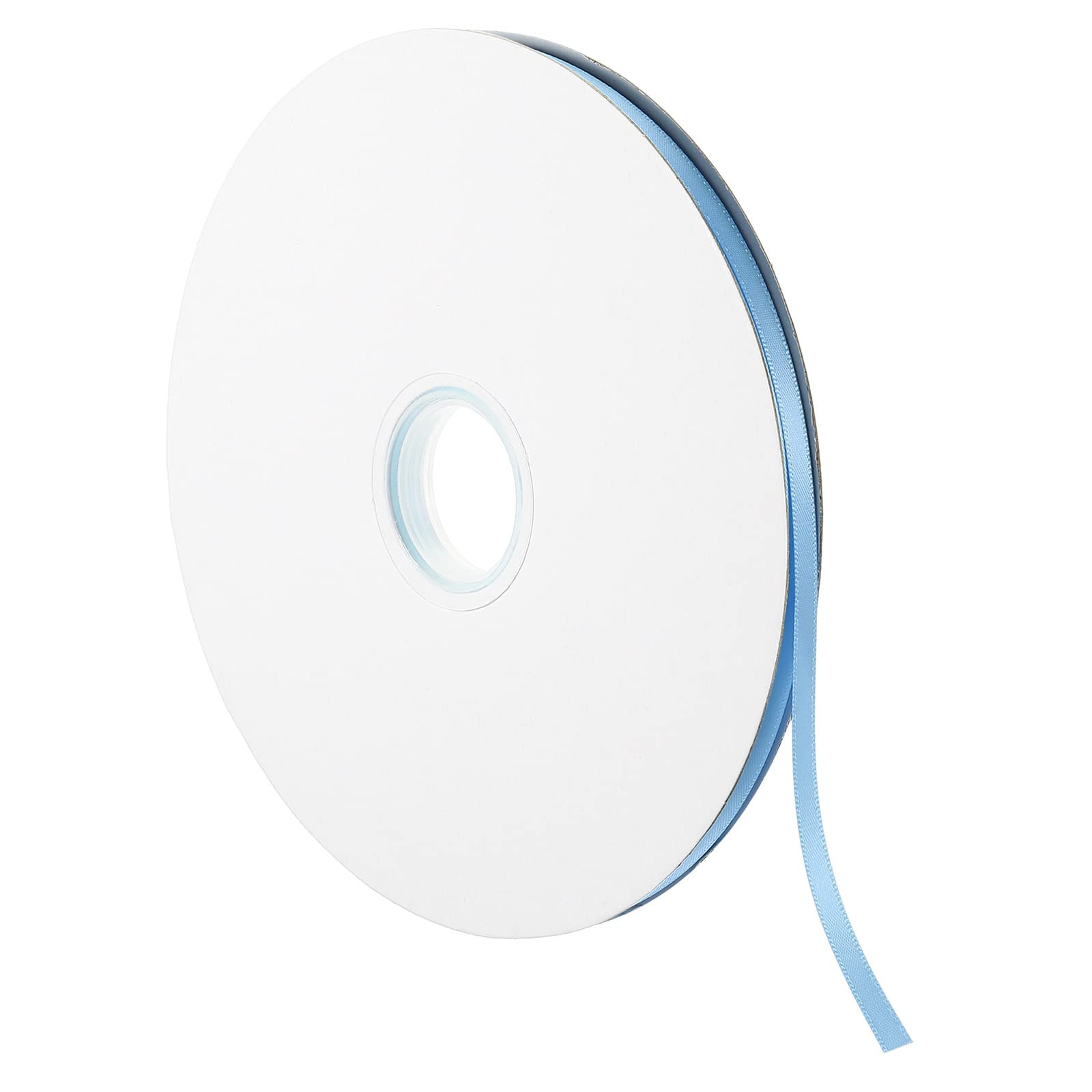 PATIKIL 0.28 Inch Wide 100 Yards Satin Ribbon, Double Face Solid Crafts Roll for Party Home DIY Wrapping Decoration Cornflower Blue