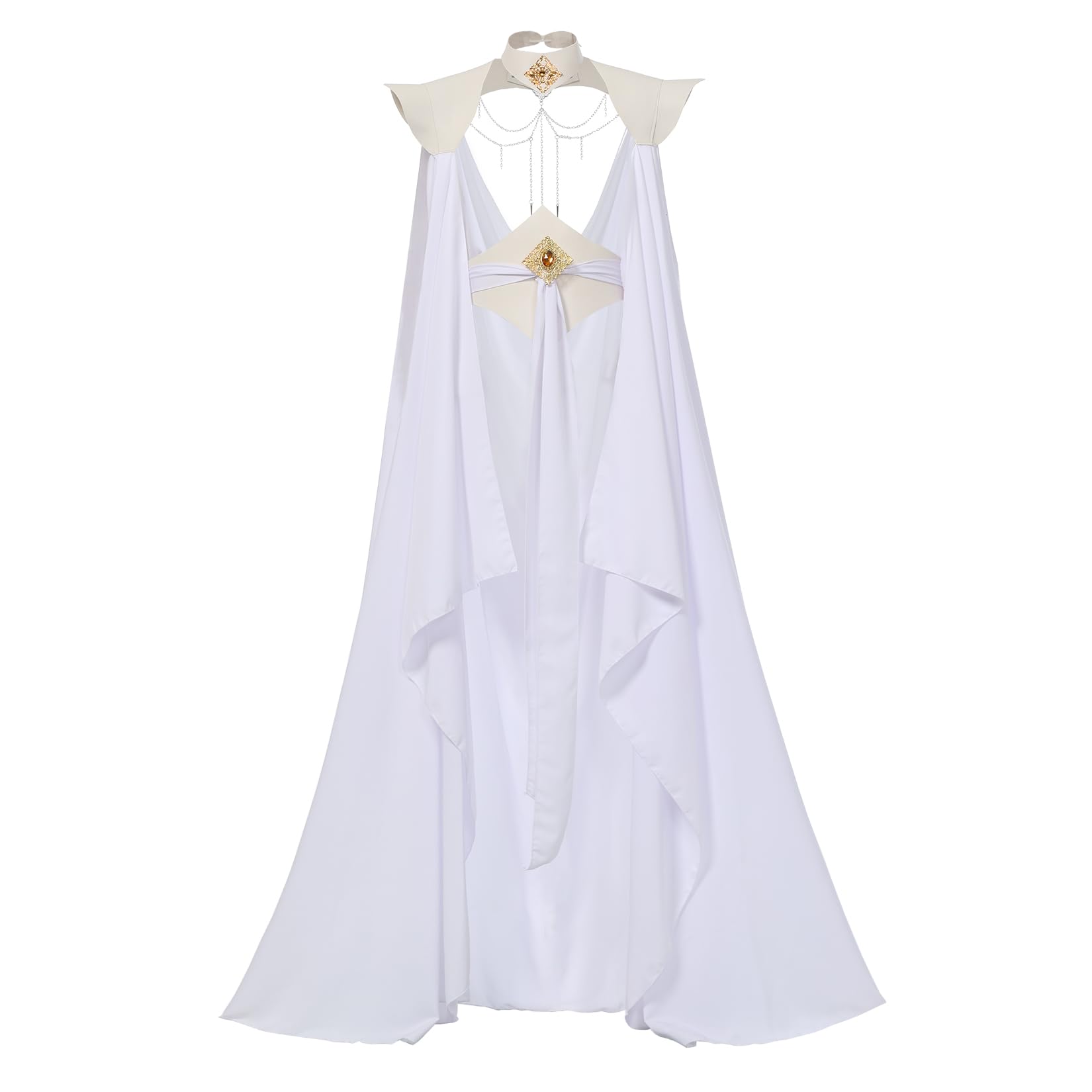 UniqKaliber Medieval Elven Cloak for Women Full Length Fairy Cape Off Shoulder Capelet Renaissance Cosplay Costume — image 1