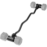 Dumbbell to Barbell Converter, Home Gym Weight Lifting Bar, 220LB Capacity | Convert Dumbbells to Barbell, Stable Dual‑Locking System, Anti‑Slip Foam Grip, Dumbbells Not Included
