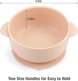 PandaEar Silicone Feeding Set 2 Divided Plates 2 Bowls 2 Tiny Cups Pink Gray view 4
