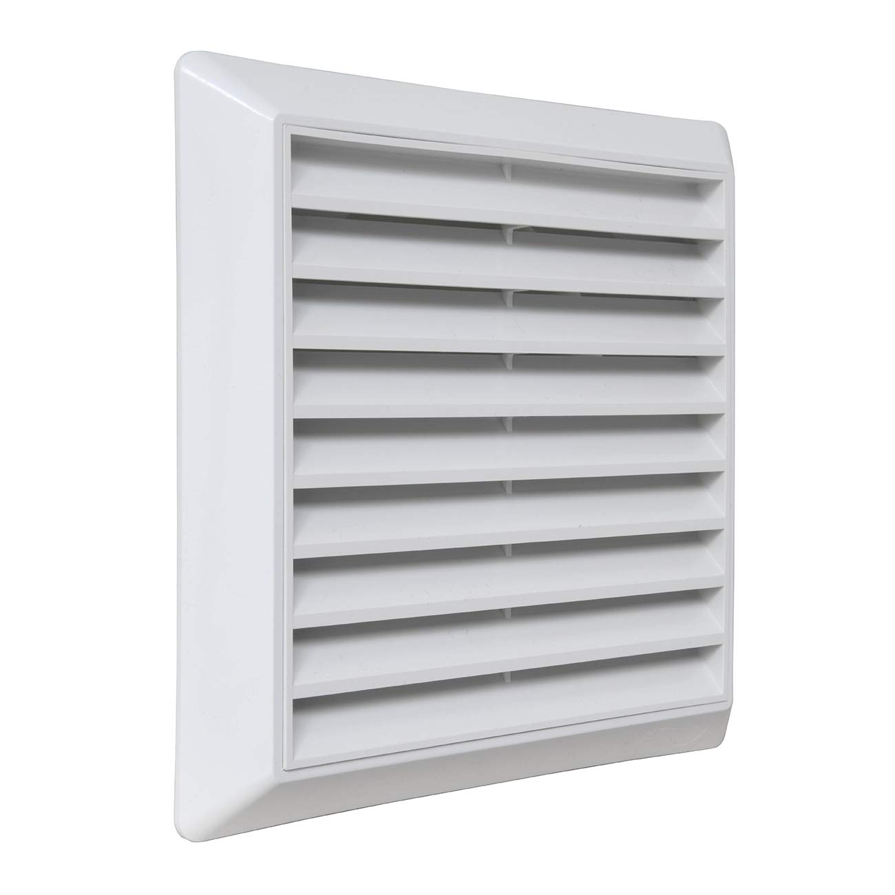 Ventilation C19157RB Overlay Ventilation Grille in ABS, White, with Fixed fins and Insect net Dimensions: 185 x 185 mm