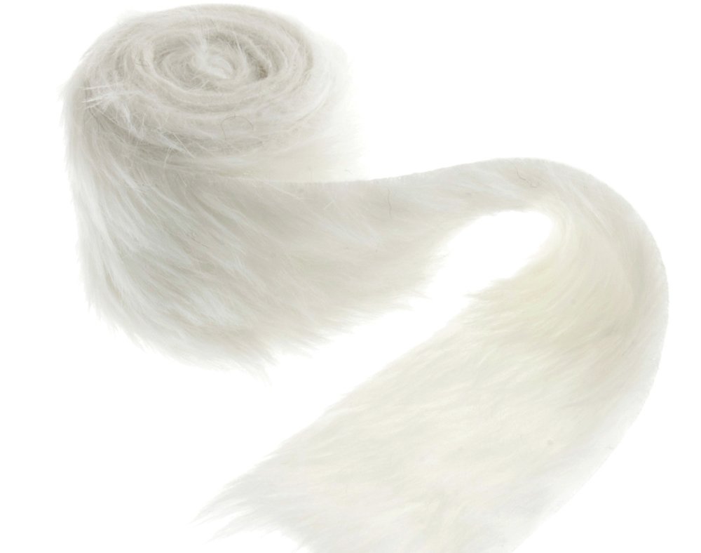 Groves Faux Fur Trim: 2m x 80mm: White