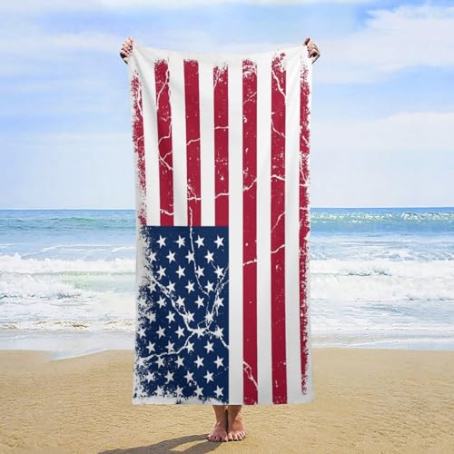 American Flag Microfiber Oversized Lightweight Beach Towel,Extra Large Towels Travel Swim Pool Yoga Gym Camping for Adults Women Men Beach Essentials Accessories Vacation Gift (C)