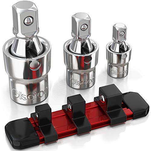 Olsa Tools 3 Pc. Universal Joint Set 1/2Inch, 3/8Inch & 1/4Inch