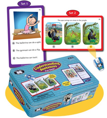 Super Duper Publications Understanding Sentences Fun Deck with Secret Decoder Educational Learning Resource for Children