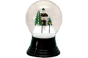 OFF THE WALL TOYS Perzy Small Austrian Church 3 x 5 Inch Glass Christmas Water Snow Globe