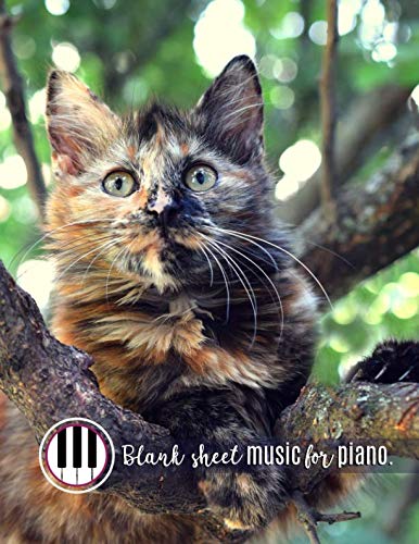 Blank Sheet Music For Piano: Cat Cover design, Music Manuscript Paper, Staff Paper, Music Notebook 5 Staves, 8.5 x 11, A4, 100 pages, (Music Composition Books) (Volume 1)