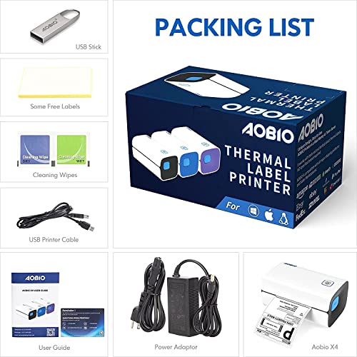 AOBIO Thermal Label Printer 4 x 6 Shipping Label Printer High Speed