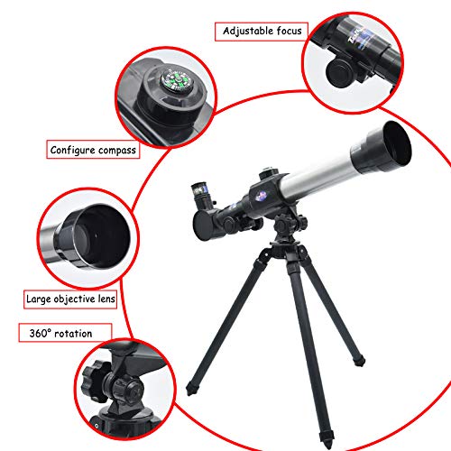 Kids Astronomy Telescope With Tripod,Telescope For Starters,Includes