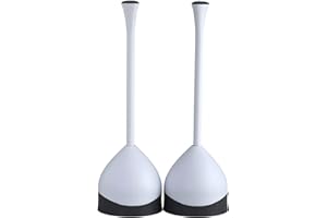 Clorox Toilet Plunger with Hideaway Caddy, Set of 2 – for Bathroom Organization and Storage, Bathroom Accessories, Toilet Unc