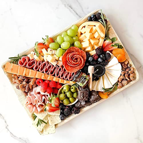 Chic Leaf 100 Compostable Palm Leaf Trays Like Disposable Bamboo