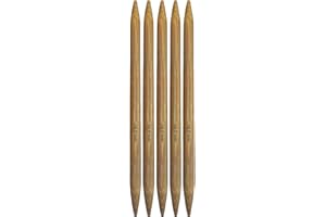 Mdoker Bamboo Double Pointed Knitting Needles Carbonized Bamboo Knitting Needle 7.9 inch(20cm) Length for Handmade Creative DIY Knitting Yarn Projects,Size US 15(10mm)