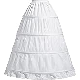 chrumeshi Cotton Hoop Petticoat Skirt For Women Under Dress A-Line Crinoline Bridal Wedding Dress Ball Gown