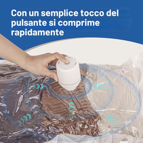 Vacbird Clothes Vacuum Bags with Electric Pump, Pack of 12 (4 Large, 4 Medium, 4 Small), Space-Saving Bags for Clothes, Blankets, Pillows, Travel, Sheets, Plush Toys