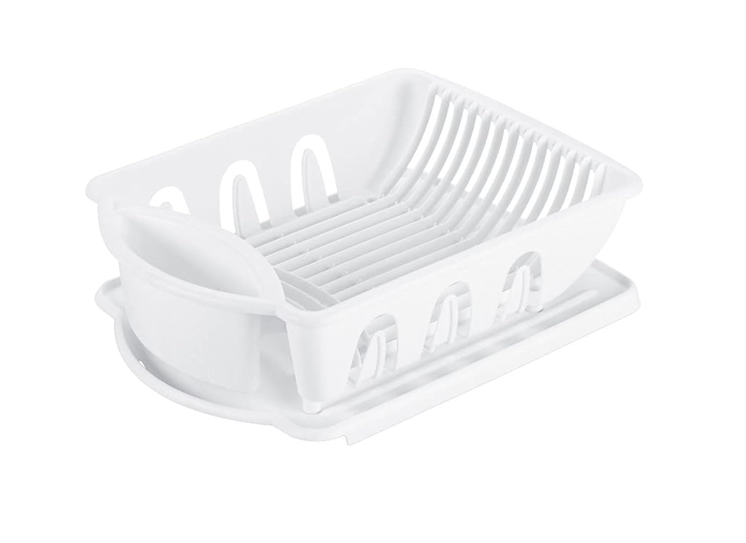 Photo 1 of Sterilite 06218006 Sink Dish Rack Drainer, White