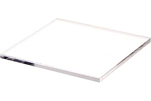 Plymor Clear Acrylic Square Polished Edge Display Base, 5" W x 5" D x 0.25" H