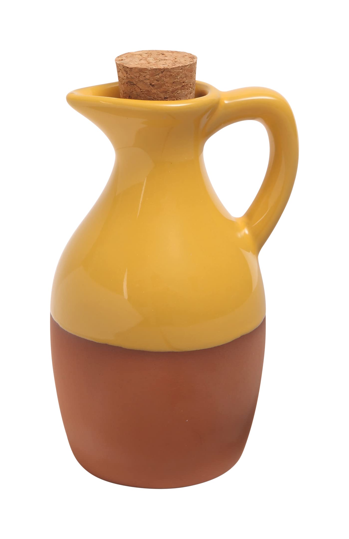 Dexam Sintra Glazed Terracotta Oil Drizzler - Ochre, White