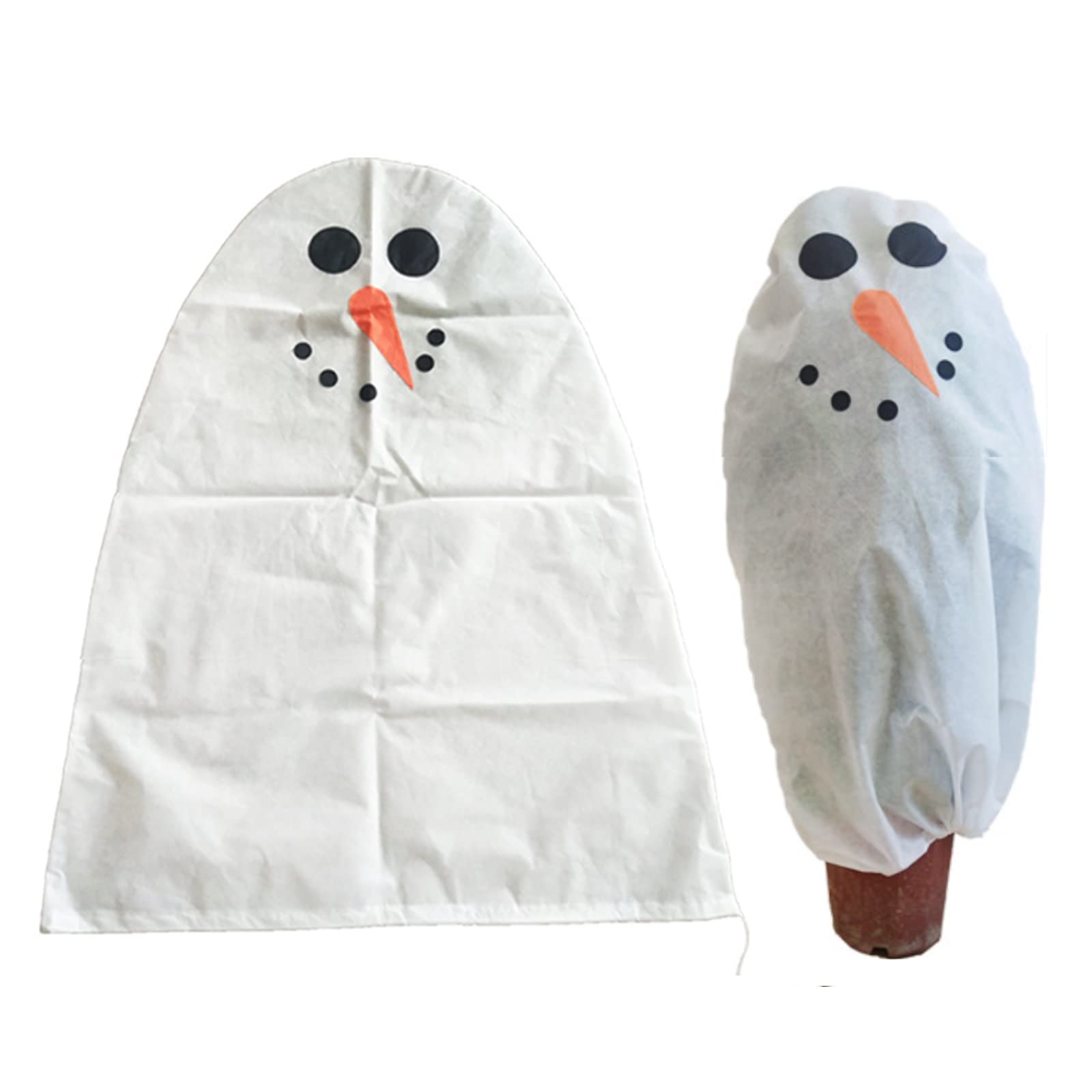 2pcs Christmas Frost protection For Plants Garden Fleece Plant Cover Horticultural Fleece, Winter Plant Covers Freeze Protection Warming Blanket Winter Frost Cold Garden Greenhouse Bags (snow)