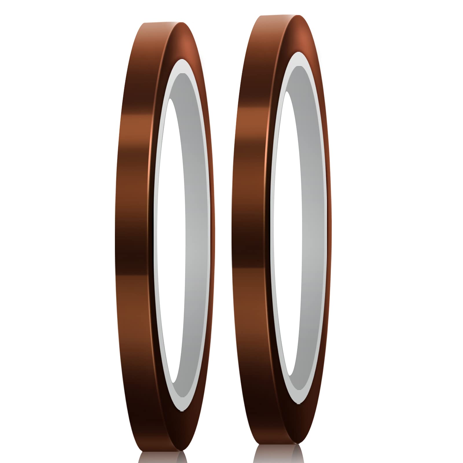 LUTER 2 Rolls Heat Resistant Tape High Temp Tape Thermal Tape for Heat Transfer and Insulation Wave Soldering Sublimating Print DIY Crafts on Mug Fabric(10mm x 33m, Tawny)