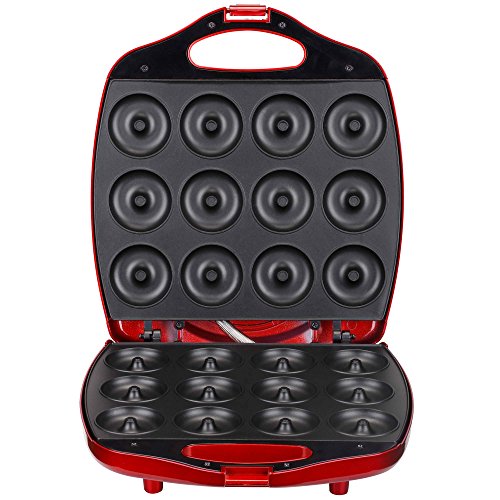 VonShef 12 Mini Donut Electric Maker Kit Set, Small Donut Snack Machine