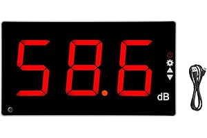 Mulcort Sound Level Meter with Large LCD Screen Wall Mounted Digital Noise Meter Decibel Monitoring Tester Noise Volume Measuring Instrument 30-130dB Measuring Range with Sound Alarm