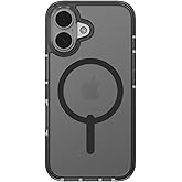 ZAGG Santa Cruz Snap iPhone 16 Pro Max Case – MagSafe Compatible, 13ft Military-Grade Drop Protection, Graphene Reinforced, Anti-Scratch, Slim, 70% Recycled Content, Clear with Black Accents