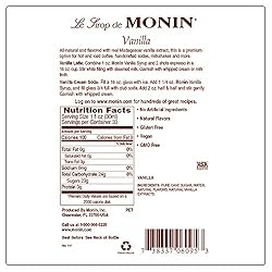 Monin - Vanilla Syrup, Versatile Flavor, Great for
