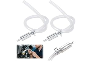 MEDECH Brake Bleeder Hose,One Way Check Valve Tube Bleeding Tool Kit for Car Motorcyle Clutch for Men,2025 Upgraded Universal Brake Fluid Bleeder with 2 Screw Caps and 2 Spring Clamps (2 Pack)