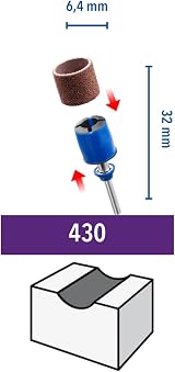 Dremel SC407 EZ SpeedClic Sanding Bands and Mandrel Set 2 Bands 13 mm 60/120 view 2
