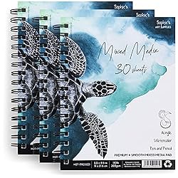 Mixed Media Pad Sketchbook - 3pk of 30 Sheets