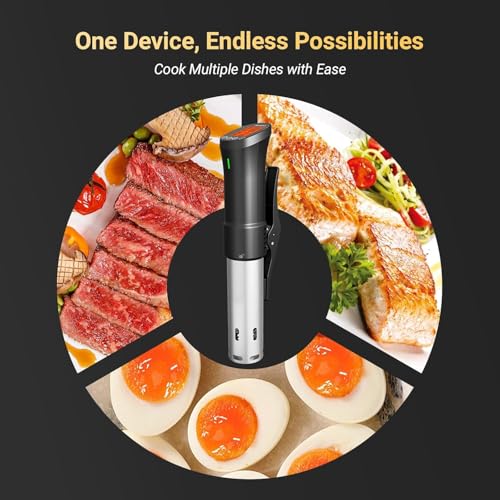 INKBIRD Sous Vide Machine ISV-200W Wifi Immersion Circulator Precision Culinary Cooker with Smartphone Control, Stainless Steel Design, Accurate Timer, 1000W Fast Heating for Perfect Meal Results