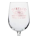 Vintage 1964 Rose Gold Printed 16oz Stemmed Wine