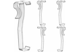CUTELEC Valance Clips 6pcs 2-1/2'' Window Blinds Hidden Clip Clear Plastic for Horizontal Blinds Valance Retainer Holder