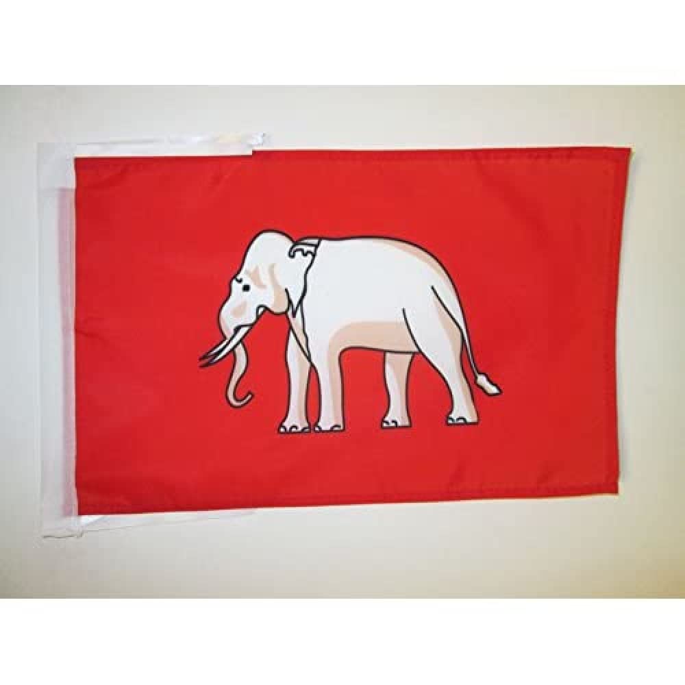 AZ FLAG - Kingdom of Siam 1350-1939 Flag - 18'' x 12'' - 100% Polyester historic Thailand Small Banner with Two Cords - Fade Resistant - Vivid Colors - 18x12 in - 45x30 Cm