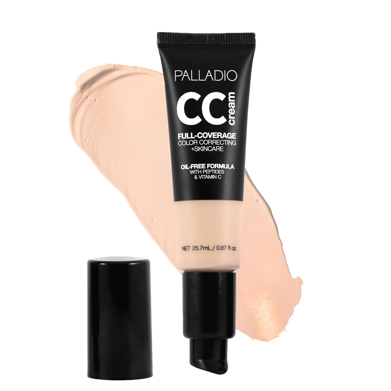 Palladio Full-Coverage Color Correction CC Cream, Oil-Free with Peptides & Vitamin C, Best for Correcting Redness and Uneven Skin Tone, Buildable Foundation Coverage (Fair 11N, Neutral Undertone) — image 1