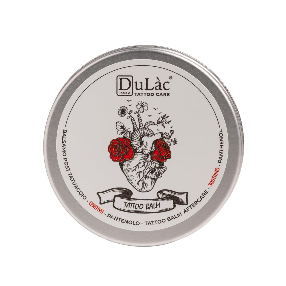 Dulàc - Tattoo Balm 75ml, Tattoo Butter Rich in Panthenol (5%), Calendula, Shea Butter, Soothes, Moisturises and Repairs the Skin with Natural Active Ingredients for Tattoo Aftercare
