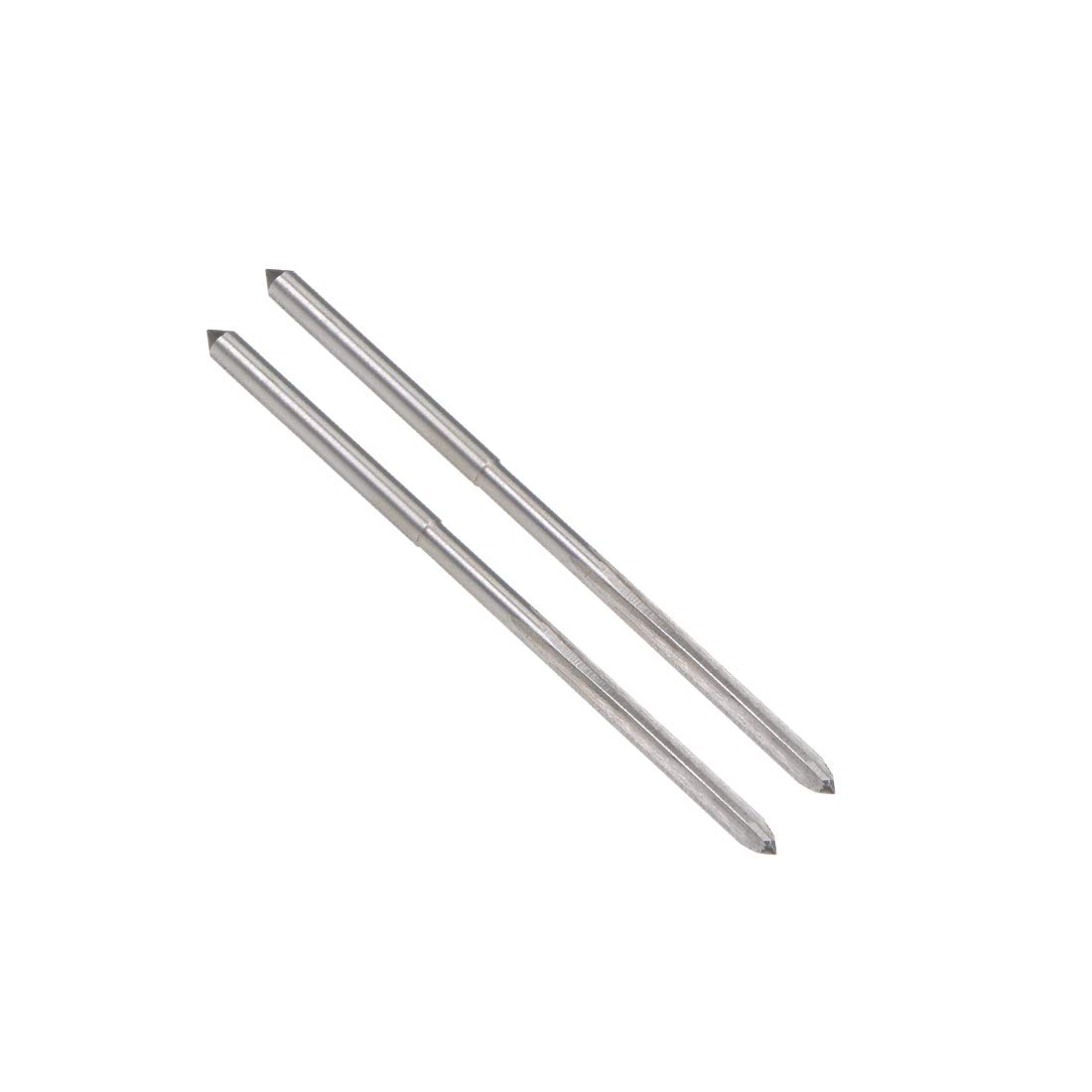 sourcing map 2.1mm Chucking Reamer, HSS Cobalt M35 Lathe Machine Reamer D4 4 Straight Flutes, Round Shank Milling Cutting Tool, for Stainless Steel Alloy Copper Metal, 2pcs