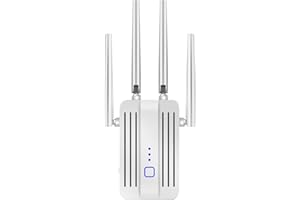1200Mbps WiFi Booster with Ethernet Port Compatible White-02