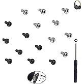 Samkosaca Studio Headband Screws Replacement Headset Screws for Beats Studio Pro, Studio3, Studio2, Studio1.0 Wired/Wireless Headphones (8pcs Silver+8pcs Black)