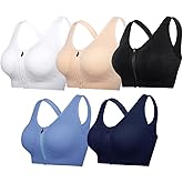 YEYELE Medium Support and Removable Pad Tank Top Racerback Post Surgery Sports Bras for Women