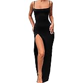 Maxi Bodycon Dress for Women - Long Fitted Slip Dress