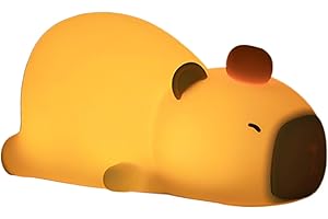 Capybara Night Lamp – Kids Desk Night Light, Soft Sleeping Light Sensory Toy, Indoor Animal Statue for Bedroom Study Room Dec